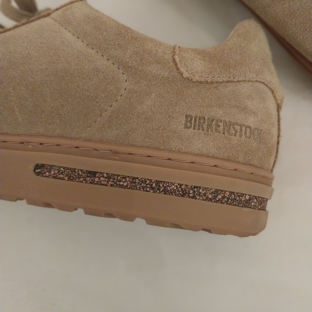 Women's Birkenstock Tan Suede Sneakers - Picture 3 of 6